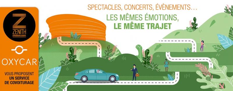 Zénith de Strasbourg Europe Oxycar service de covoiturage partenaire